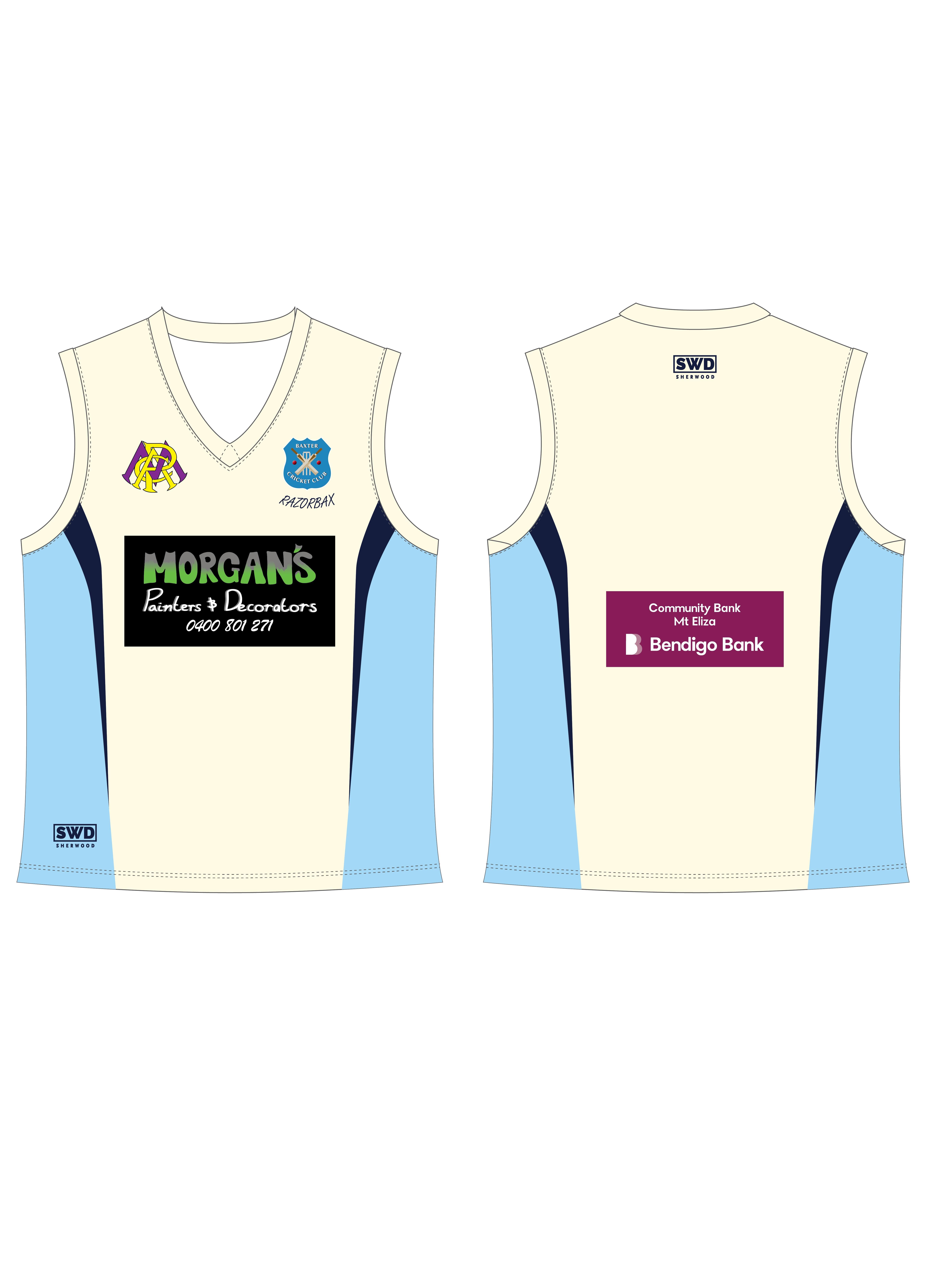 Baxter CREAM Cricket Vest