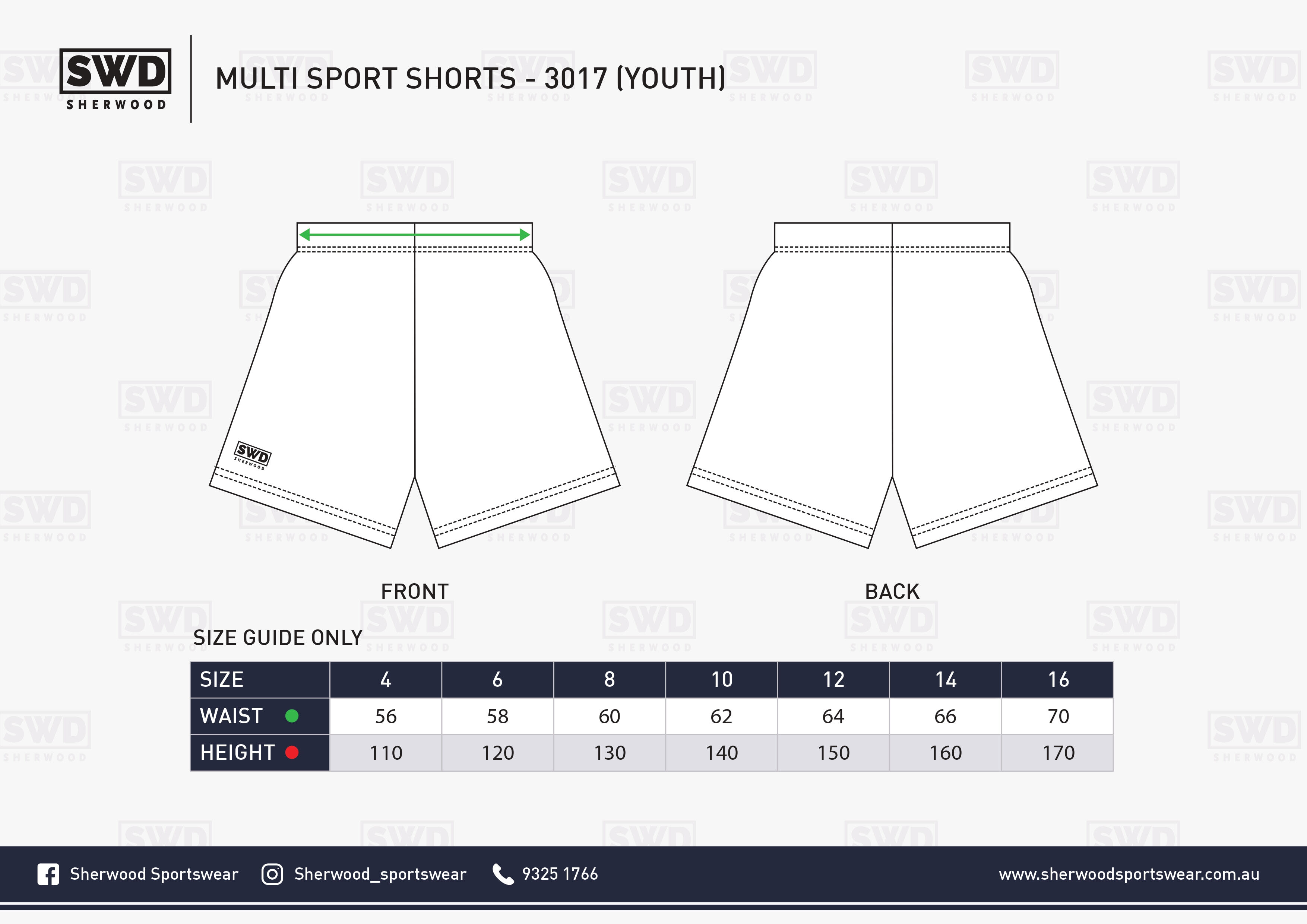 3017 - Multi Sport Shorts SWD Size Chart (Youth)_page-0001