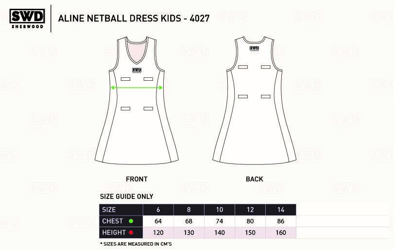 4027 -aline netball dress KIDS SWD Size Chart (1)
