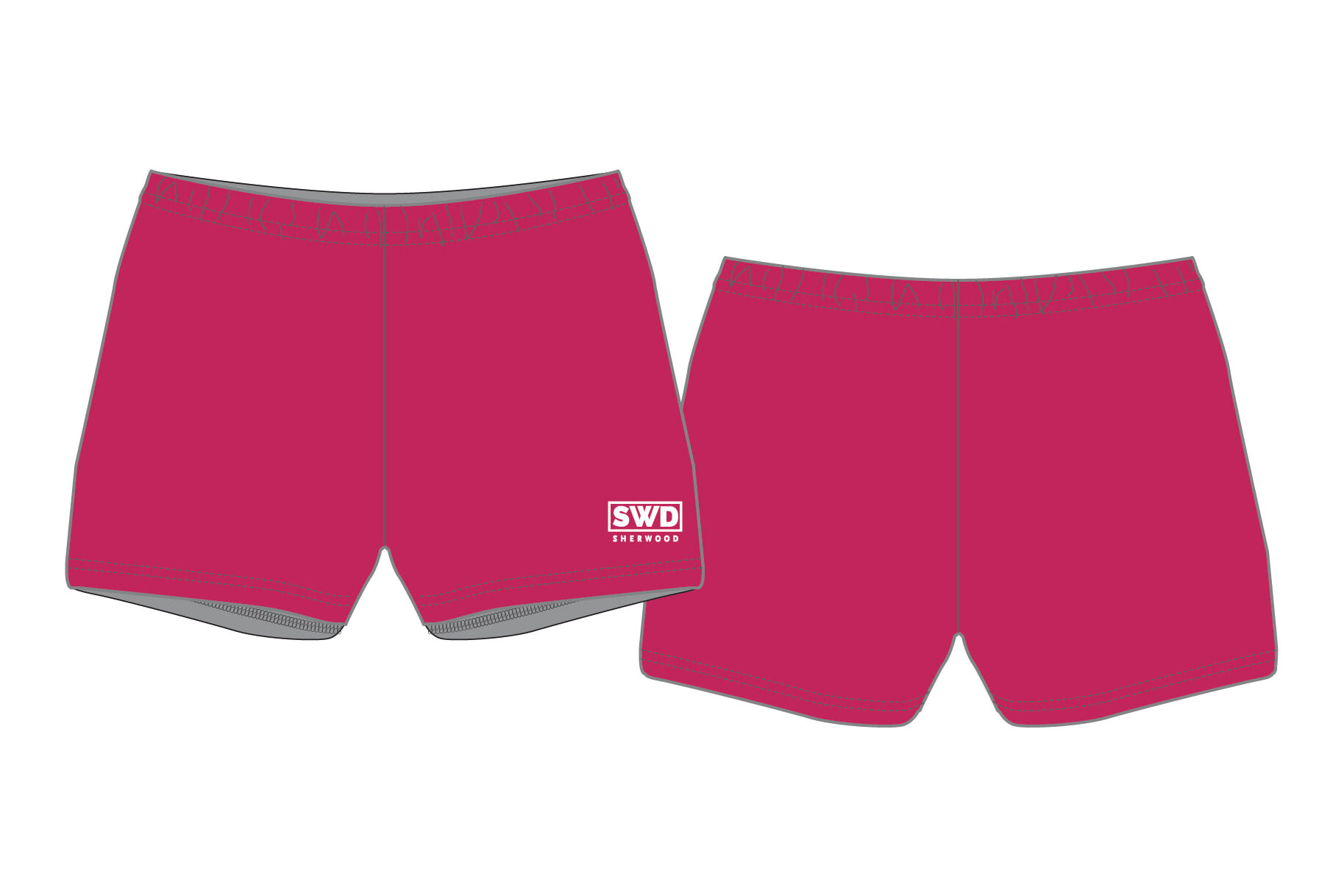 SWD - Netball Boyleg Shorts-DARK PINK