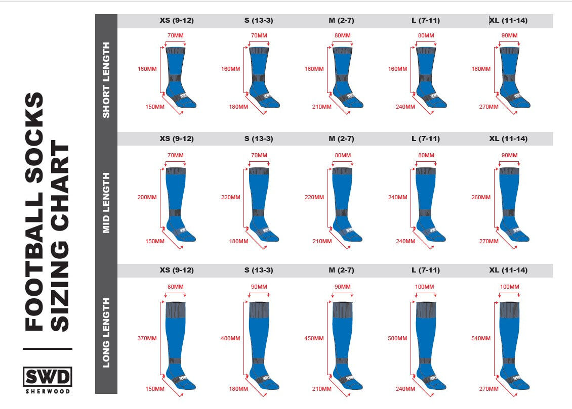 Size Guide for Socks
