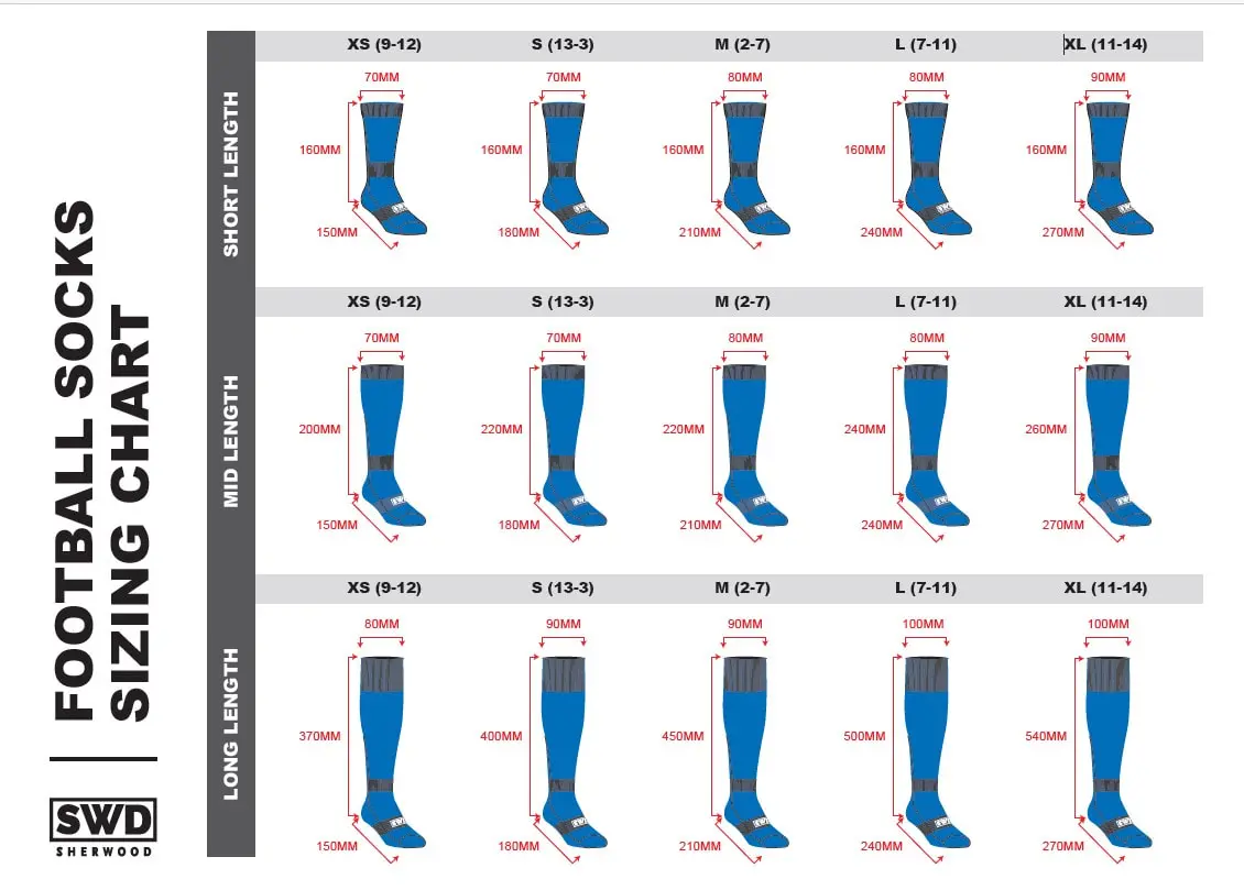 Size Guide for Socks