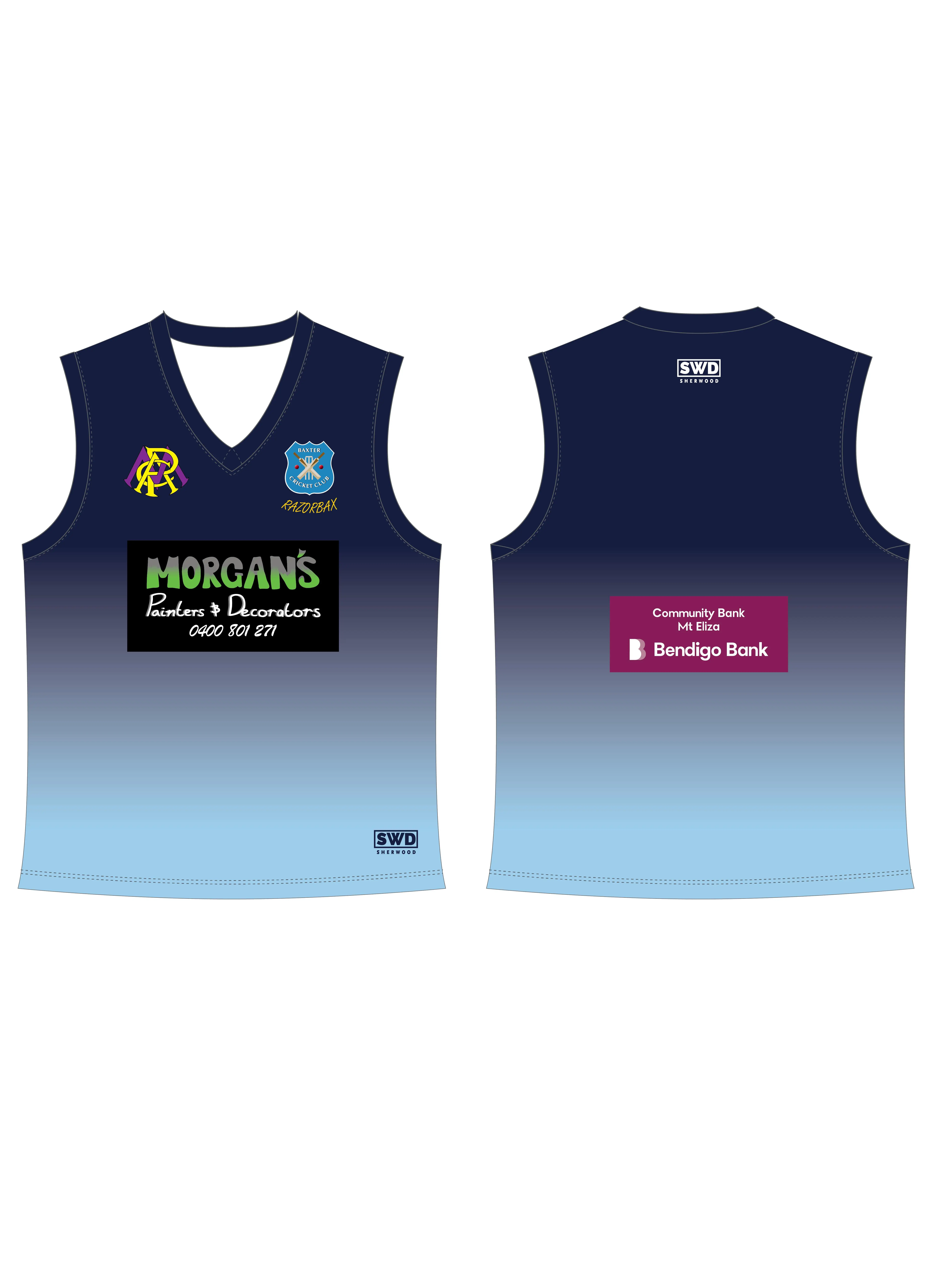 Baxter NAVY Cricket Vest
